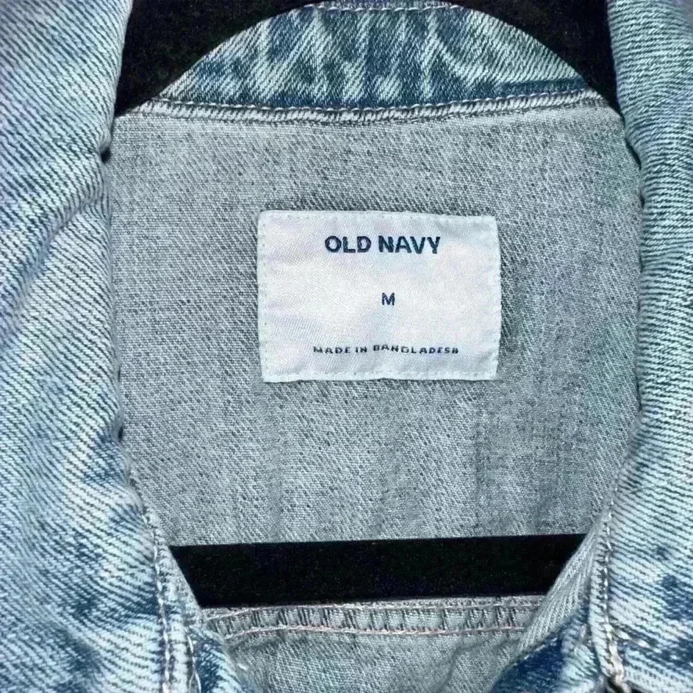 Old Navy Distressed Blue Jean Denim Jacket Size M for Women - Picture 6 of 12